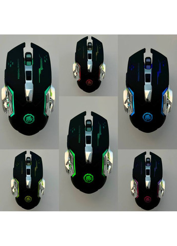 Бездротова ігрова мишка T2 з підсвічуванням, type-c зарядка black No Brand (355949687)