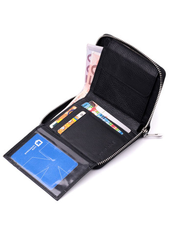 Женский кошелек из натуральной кожи с монетницей 22449 Черный st leather (306881704)