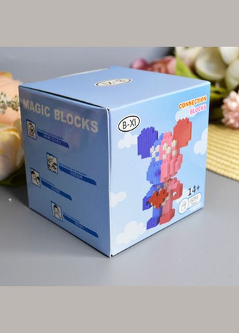 Дитячий конструктор Magic Blocks "Ведмедик із сердечком" на 560 деталей. Конструктор Ведмедик 12 см No Brand (284119596)