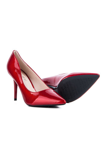 Seven Туфлі жіночі туфлі-човники червоний з штучна шкіра, — всесезон (323223158)