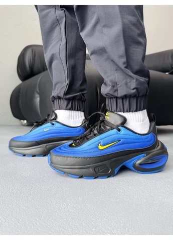 Черные летние кроссовки nike air max portal blue/black/yellow найк аир макс портал No Brand