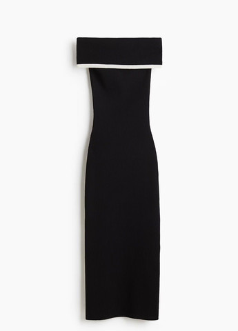 Чорна кежуал сукня H&M однотонна