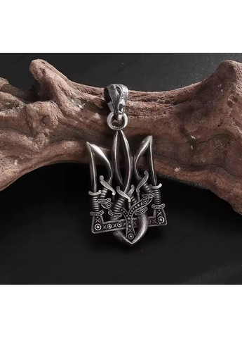 Трезубец на цепочке, оберег, кулон, цепочка герб Украины меч патриота No Brand (370639441)