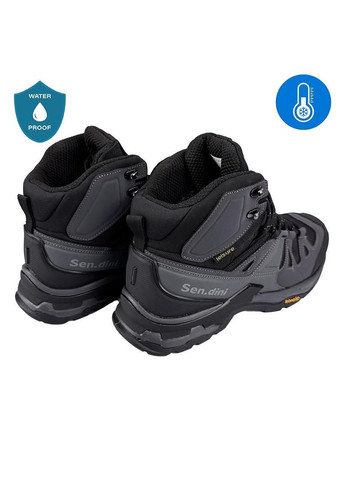 Серые ботинки мужские зимние термо серые 9053-5 No Brand