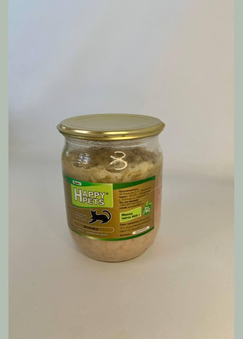 Влажный Корм для кошек ТМ "Happy Pets" 500 грамм, Мясо+Рисовая каша No Brand (328600521)