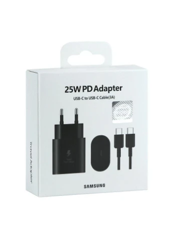 Мережевий зарядний пристрій Samsung 1USB-C PD/QC 25W+Type-C to Type-C 1:1 Чорний No Brand (391187255)