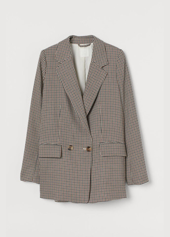 Цветной женский жакет H&M с узором пье-де-пуль «гусиная лапка» - демисезонный