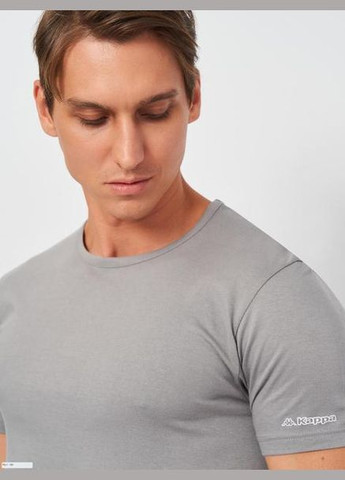 Сіра футболка t-shirt mezza manica girocollo сірий Kappa