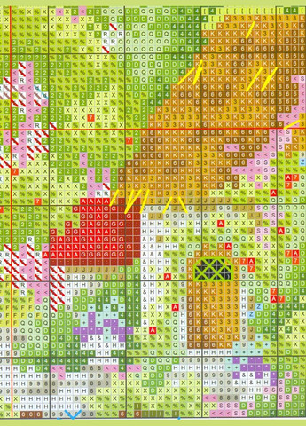 Набір для вишивання за нанесеною на канву схемою "Summer's affection". AIDA 14CT printed 50*33 см Joy Sunday (313613265)