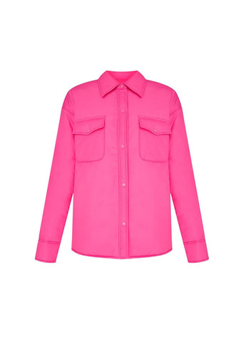 Розовая демисезонная куртка оверсайз с карманами 570 Papaya