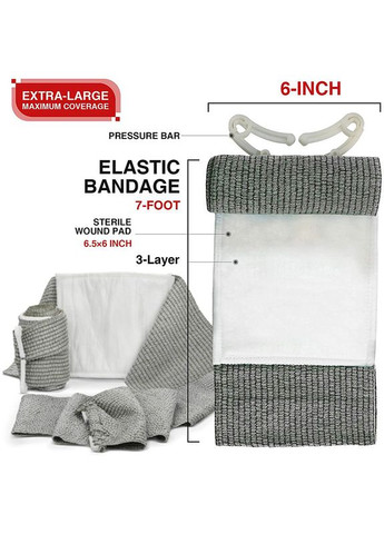 Компресійний бинт, ізраїльський кровоспинний бандаж 6 дюймів, 15 см No Brand (325432564)