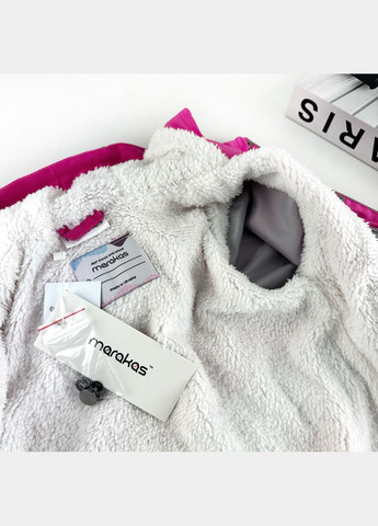 Малиновая демисезонная парка на меховушке демисезонный 1-par-fu-dh-58-1-07241 Marakas