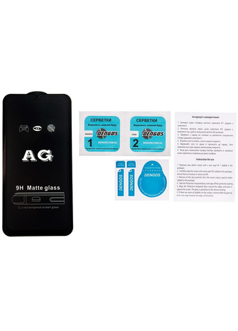 Защитное стекло Matte Full Glass Glue Matte для Xiaomi Redmi 9A/9C Black (TGFGMATT-30) DENGOS (306580989)