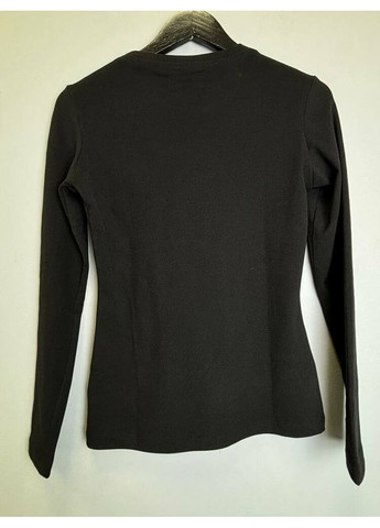 Чорний жіночий лонгслів трикотажний базовий mksh2857 Modna KAZKA