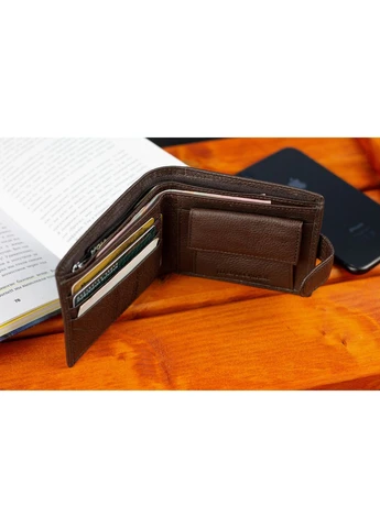 Кожаное мужское портмоне на кнопке ST104 st leather (392886807)