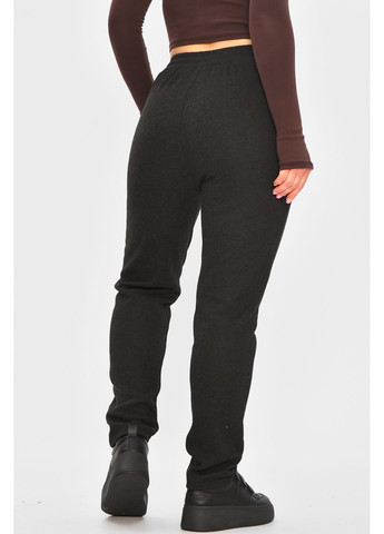 Штаны женские однотонные на искусственном меху черного цвета Let's Shop (364485068)