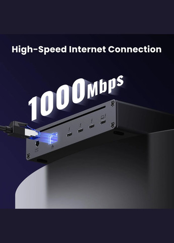 Док-станция Thunderbolt 4 --> 3xTh.4/3xUSBA 3.2/RJ45 Gigabit/140W ARevodok Max 8-in-1 U708 Ugreen (322131387)