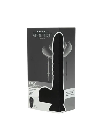 Вібро-фалоімітатор з ротацією та пульсацією Naked 8.6″ Noir, з пультом ДК ADDICTION (383075042)