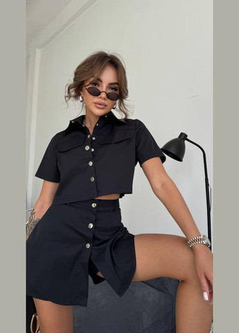 Стильний костюм укорочений піджак та спідниця-шорти Style Point (335418413)