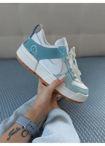 Комбіновані літні кросівки nike dunk low disrupt mint найк данк No Brand