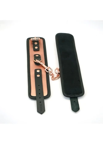 Наручники Rose Gold Memory Wrist Cuff натуральная кожа золото розовое БДСМ аксессуар для фиксации Liebe Seele (322740185)