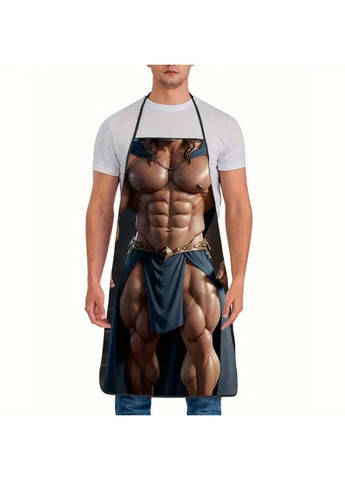 Фартух чоловічий прикольний Накачаний чоловік з м’язами 74 на 54 см різнобарвний Jannet Фартух (361893444)