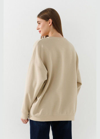 Бежевий cвітшот з принтом жіночий 6019-bp shop (2000990896193) Luck (364254879)