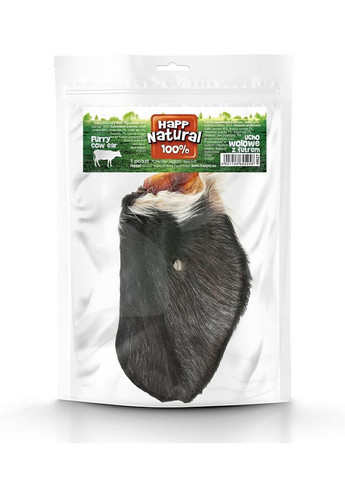 Сушене 100% вухо яловиче з хутром натуральні ласощі для собак 1 шт (HN27) (5907708645258) Happet (354701960)