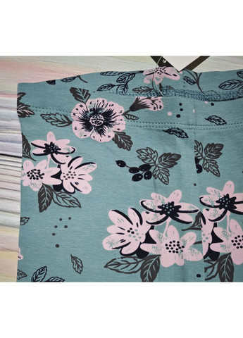 Детские лосины для девочки 134 см Мятные, с цветами Cool Club (369141302)