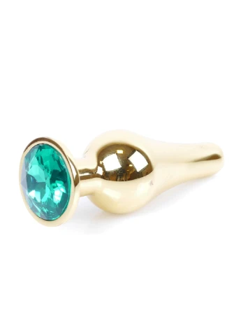 Анальная пробка Jewellery Gold Long Plug Green d - 3 см, S BOYS of TOYS (395803805)