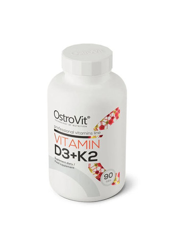 Вітамін Д3 + вітамін К2 VITAMIN D3 + K2 90 таблеток Ostrovit (363968368)