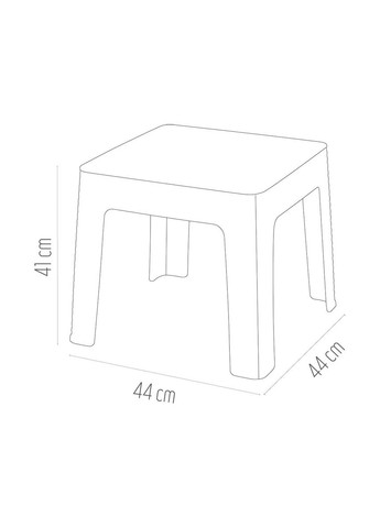 Стіл садовий пластиковий Rattan 45x45x50 см кавовий під ротанг Irak Plastik (384109066)