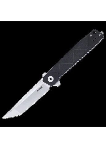 Складной нож туристический P127-B, (9.1 см) 14C28N / G10 + steel 420 черный Ruike (392458425)