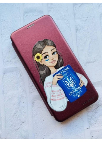Чехол-книжка с рисунком на Xiaomi Redmi 8 Девушка с паспортом (принт 12) Creative (355396147)