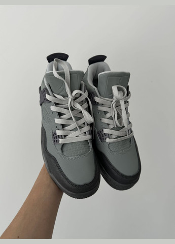 Серые демисезонные кроссовки мужские и женские nike air jordan 4 retro grey | найк аир джордан 4 серые No Brand