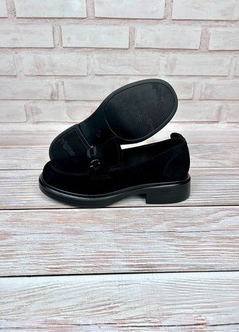 No Brand Жіночі лофери із замші повсякденні лофери чорний з натуральна замша, — демісезон (349446502)