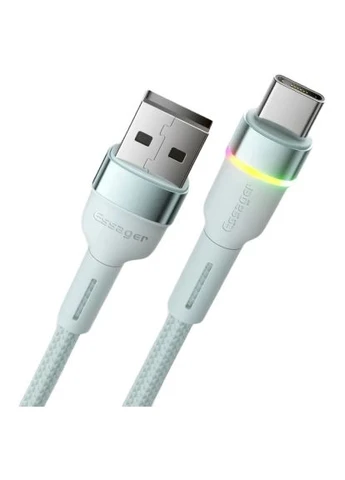 Дата кабель (EXCT-XCD03) Essager USB 2.0 AM to USB-C 1.0m 3A LED blue (401637768)