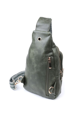 Стильная слинг сумка для женщин из экокожи 22745 Зеленый Vintage (331910675)