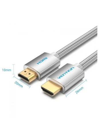Кабель мультимедийный alloy gray (AABIF) Vention HDMI M to HDMI M 1.0m V2.0 4K60Hz braided aluminum (391709471)