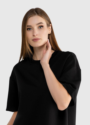 Черное повседневный платье однотонное женское ctm wbc02308 черный shop (2000989924654) LAWA