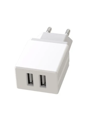 Мережевий Зарядний Пристрій L75 2USB/2.4A + MicroUSB Білий XO (362915074)