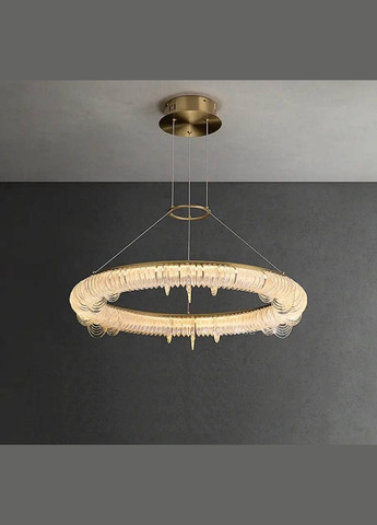 Люстра світлодіодна підвісна LED світильник для квартири на стелю лед 26756 Латунь 30-140х65х65 см. Sunnysky (364755574)