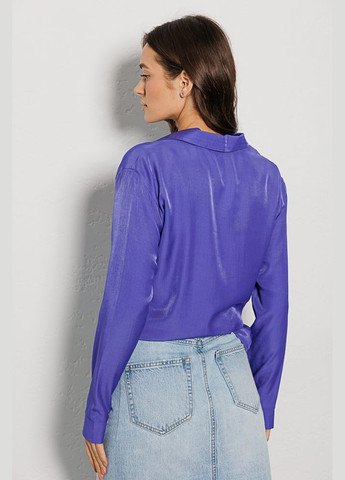 Фиолетовая женская блуза с воротником фиолетовая Arjen