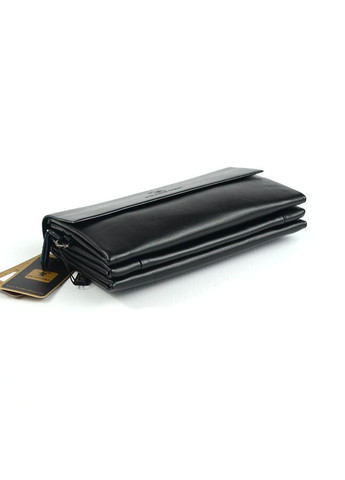 Мужской черный клатч сумочка из эко-кожи классическая деловая мини сумка-клатч через плечо с клапаном Bradford (266266500)