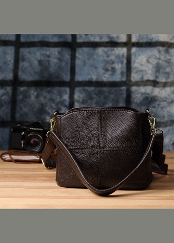 Женская сумка из натуральной кожи с удобной внутренней организацией 22979 Коричневый Vintage (348358945)