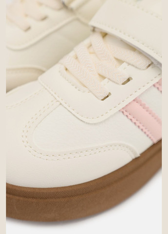 Молочные кеды для девочки цвет молочный цб-00281816 Kimboo