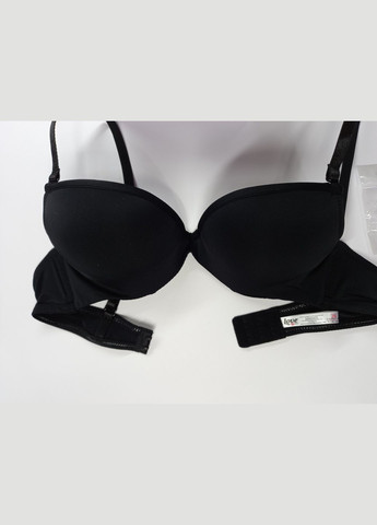 Чёрный класический гладкий бюстик с пуш-ап + 2 размера love meraviglioso Lovea полиамид