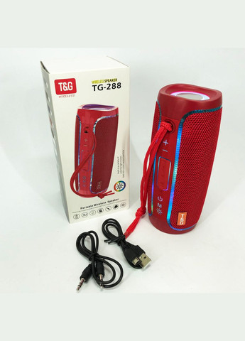 Портативная Bluetooth колонка с LED подсветкой TG288. Цвет: корасный T&G (297442984)