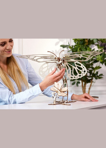 Механічний 3D дерев'яний конструктор Метелик (70081) UGEARS (308794553)