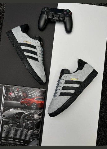 Сірі Осінні кросівки чоловічі, вьетнам adidas Originals Gazelle Gray Black